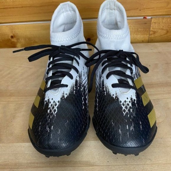 Adidas Predator Men's 4.5 Soccer Cleats Black White Gold FW9220 - Picture 8 of 12